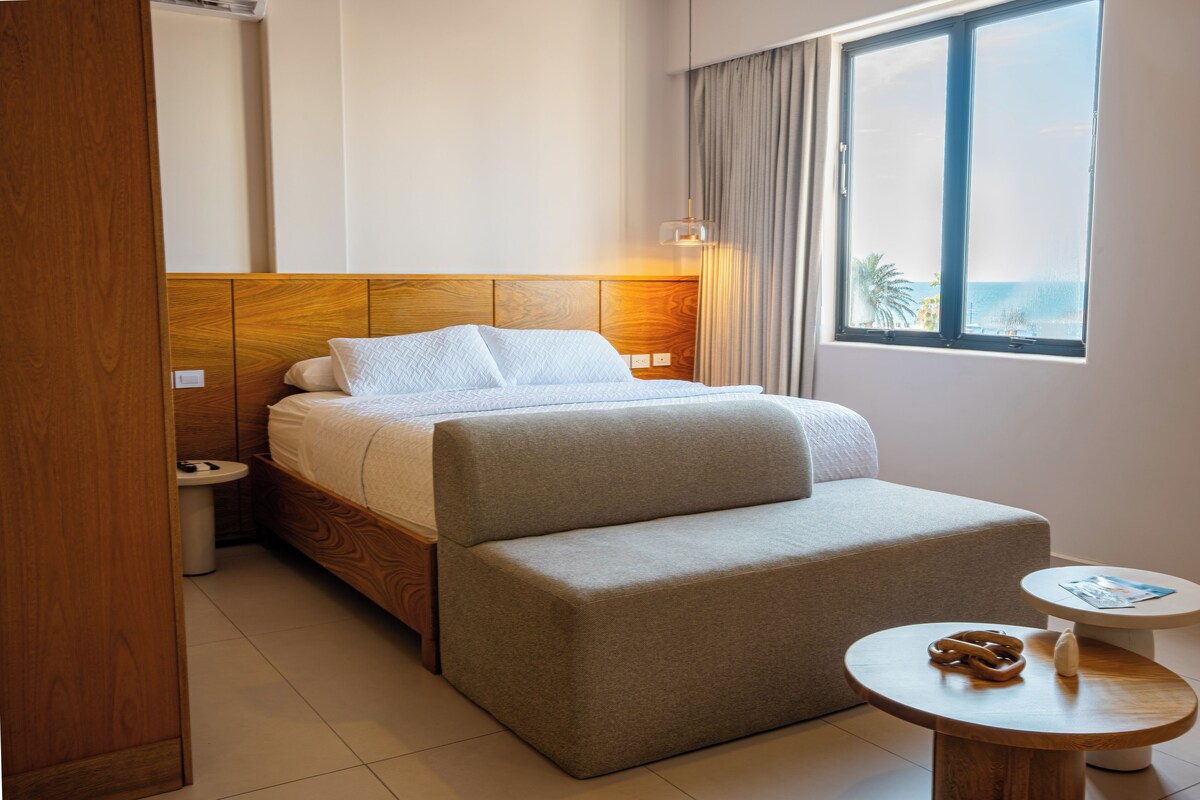 Family Studio Suite, 1 King Bed with Sofa bed, Ocean View | Down duvets, desk, laptop workspace, iron/ironing board (on request)
