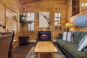 TV, fireplace, offices