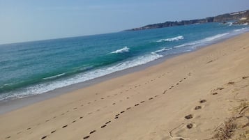 Sun-loungers, beach towels