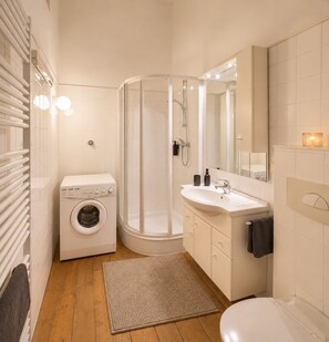 Shower, hair dryer