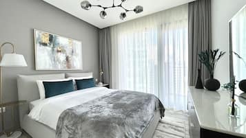 Apartamento design, para não fumantes | 1 quarto, roupas de cama de algodão egípcio, roupas de cama premium