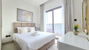 Appartement Confort, 2 chambres, non-fumeurs, vue ville | Draps en coton égyptien, literie de qualité supérieure