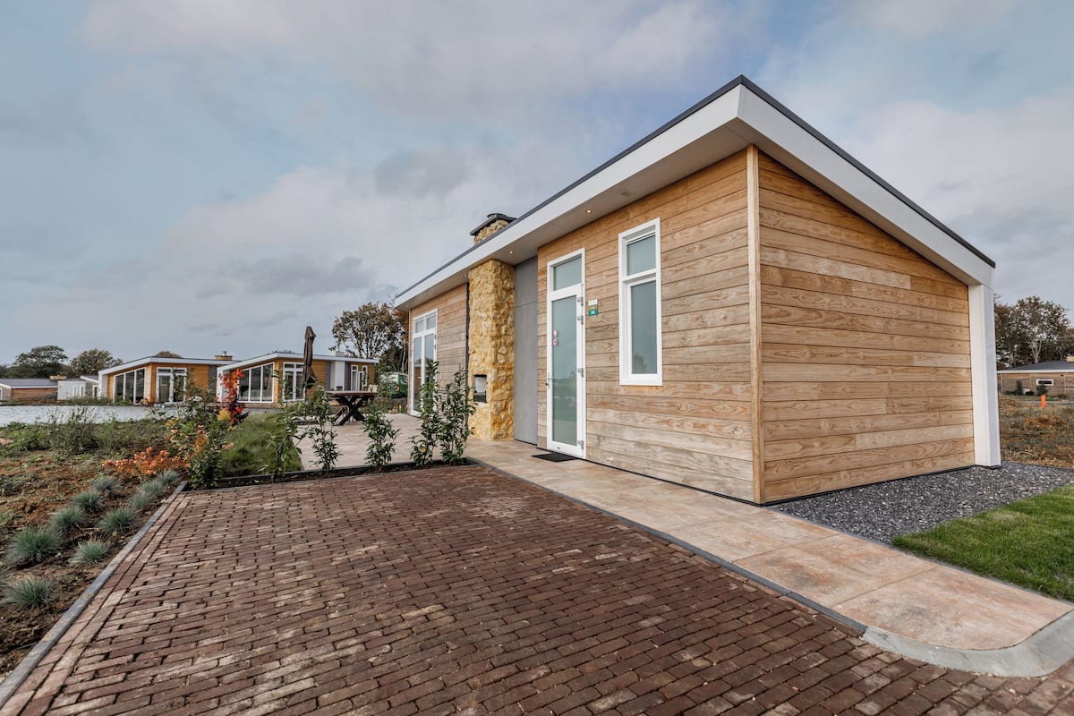 Comfort bungalow, niet-roken, patio (Biebosch) | Terras
