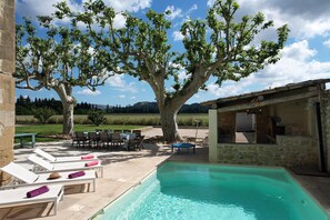 A heated pool