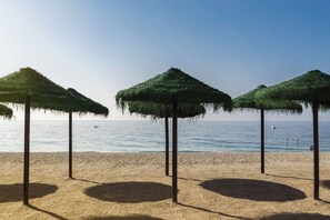 Sun-loungers, beach towels