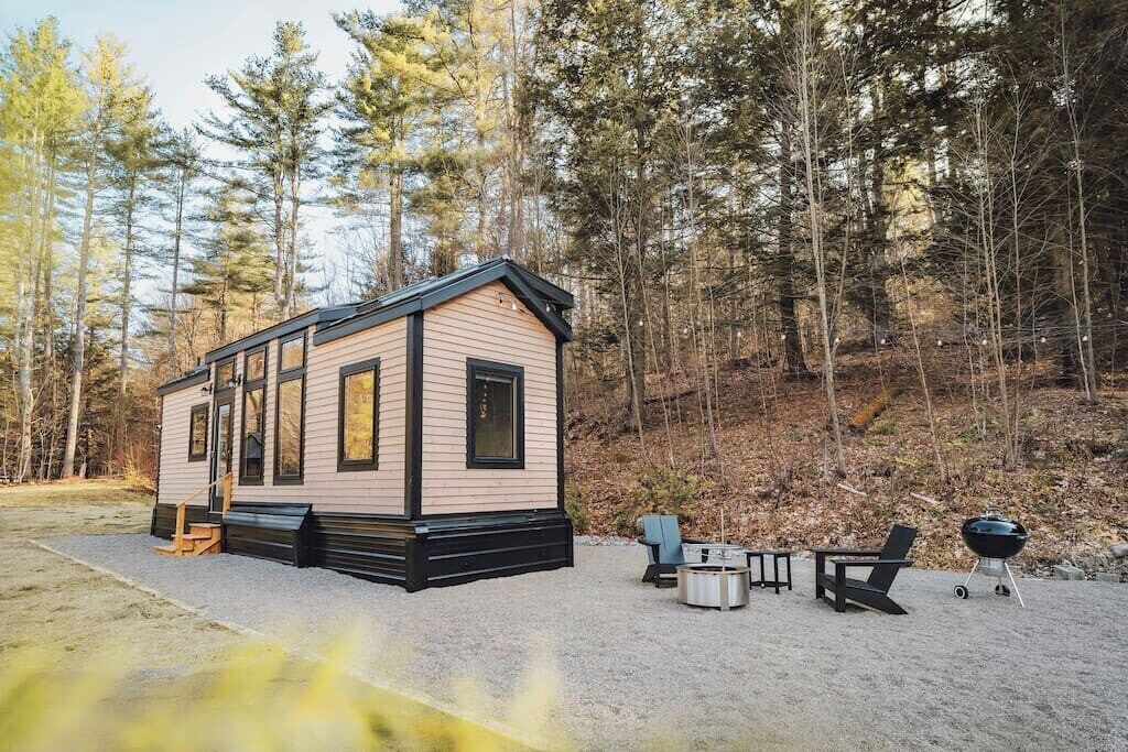This tiny house is a 1 bedroom(s), 1 bathrooms, located in Chester, VT.