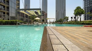 Outdoor pool, a heated pool