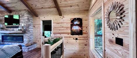 Televisio, takka, DVD-soitin