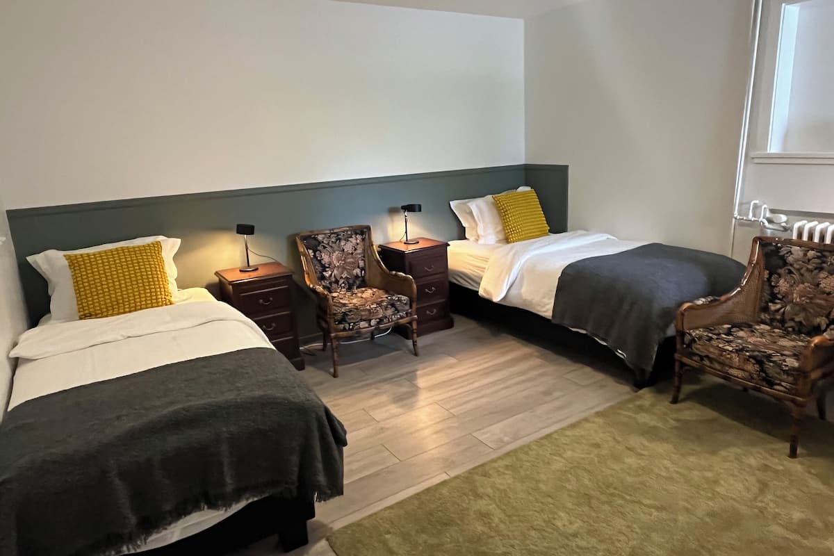 Basic Twin Room | Soundproofing, free cots/infant beds, free WiFi, bed sheets