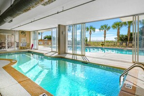 Indoor pool - Fantastic views from the balcony. | South Shore - 1101 (North Myrtle Beach)