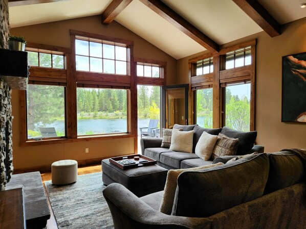 TV, fireplace, foosball