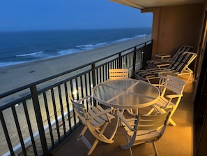 Outdoor dining - Ocean Hideaway 610-Oceanfront 18th St, Free WiFi, Elev, W/D, AC (Ocean City)