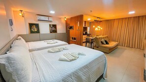Apartemen Basic | 1 kamar tidur, ruang kerja ramah laptop, dan Wi-Fi gratis