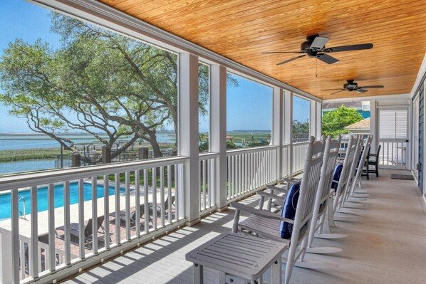 Property grounds - Stunning 5-Bedroom Inlet Home with Private Pool, Pool House, and Dock (Murrells Inlet)