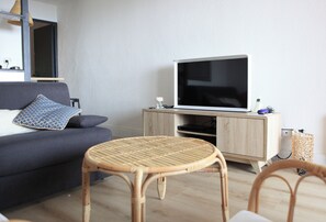 Smart-TV, DVD-spiller og bøker