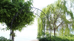 A private beach sign indicating restricted access.