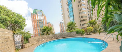 Indoor pool, seasonal outdoor pool