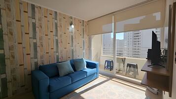 Apartment | Living area | 40-inch TV with cable channels