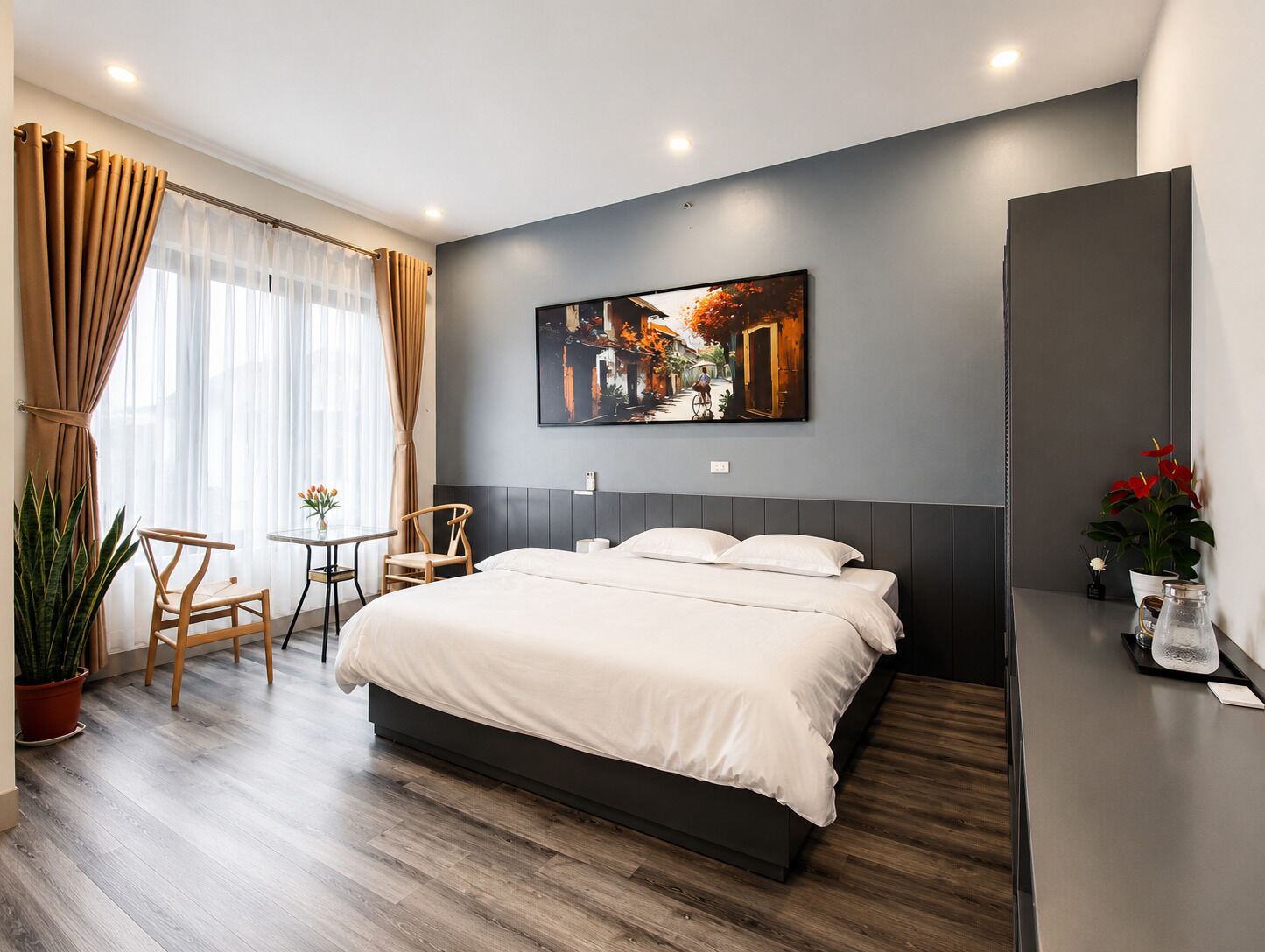 Romantic Single Room, Balcony, Garden View