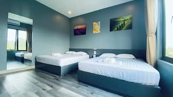 Family Double Room, Garden View | Blackout drapes, soundproofing, iron/ironing board, free WiFi