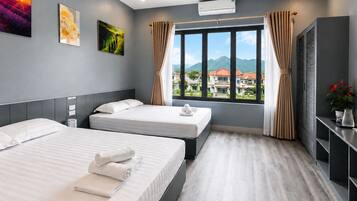 Family Double Room, Garden View | Blackout drapes, soundproofing, iron/ironing board, free WiFi