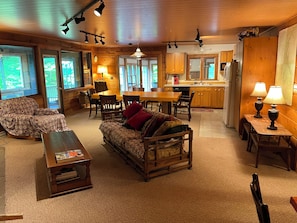 Fireplace - Large family mountain retreat on Buck Run with a stocked pond in Leetonia Pa. (Gaines)