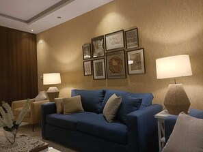Living area - You will enjoy staying in a luxurious apartment in Zamalek with a view  Nile

 (Cairo Governorate)