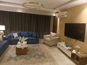 Living area - You will enjoy staying in a luxurious apartment in Zamalek with a view  Nile

 (Cairo Governorate)