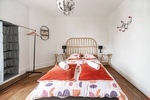 Desk, iron/ironing board, travel cot, free WiFi