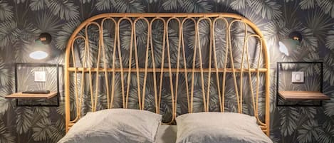 2 chambres, chambres insonorisées, fer et planche à repasser