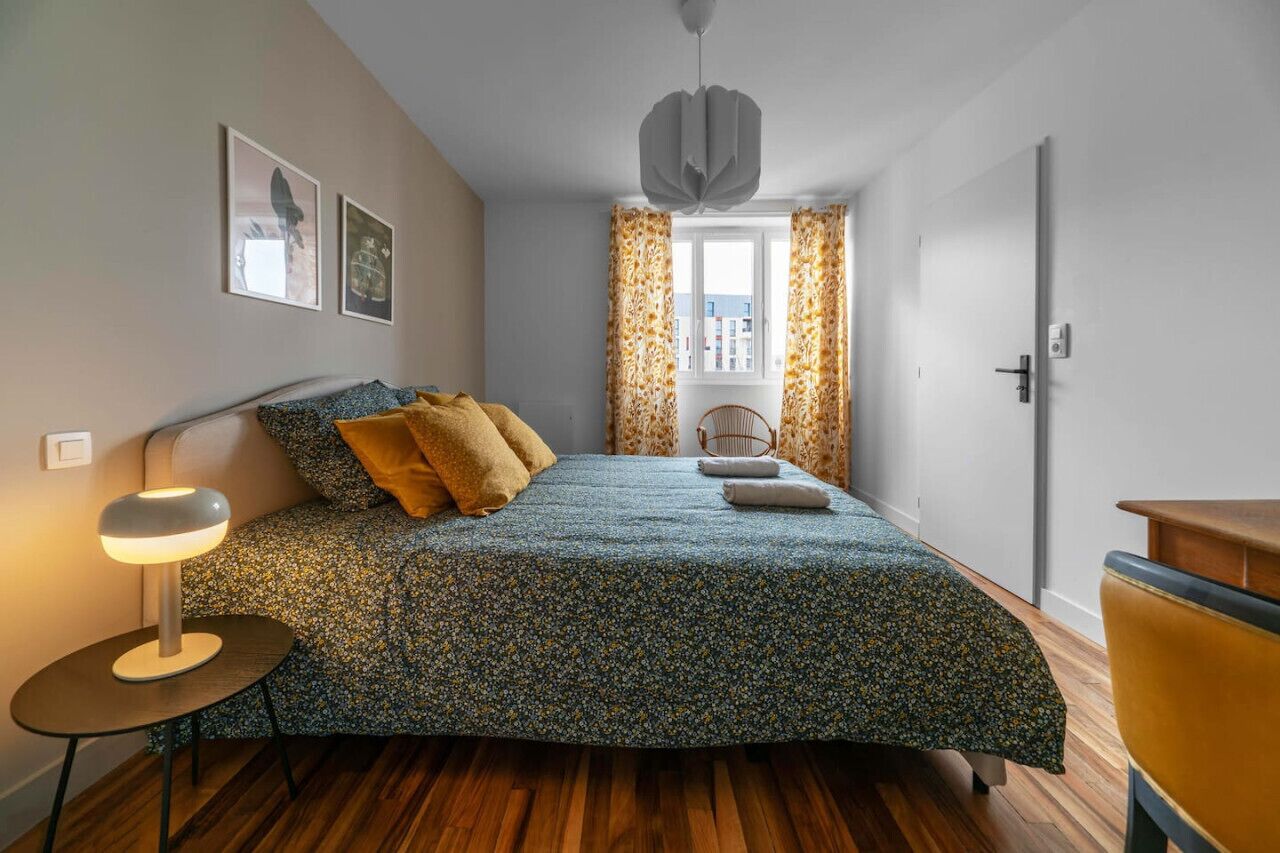 1 bedroom, desk, iron/ironing board, travel crib