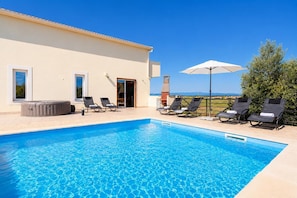 A heated pool