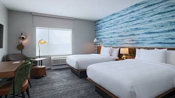 1 bedroom, premium bedding, down comforters, laptop workspace