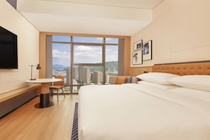 Kamer, 1 kingsize bed, uitzicht op de stad
