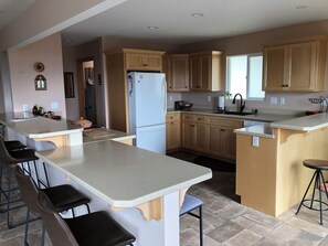 Kylskåp, mikrovågsugn, ugn och spishäll