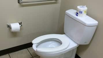 Habitació sènior | Bany | Dutxa, assecador de cabells, tovalloles i sabó