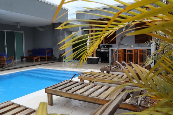 Pool Side Lounging. Private Pool