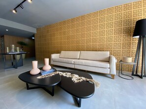 Living area - Flat FM20 Cabo Branco Lotus - By Almare (João Pessoa)