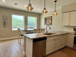 Fridge, microwave, oven, stovetop - Uptown River Front Condos #101 (New Braunfels)