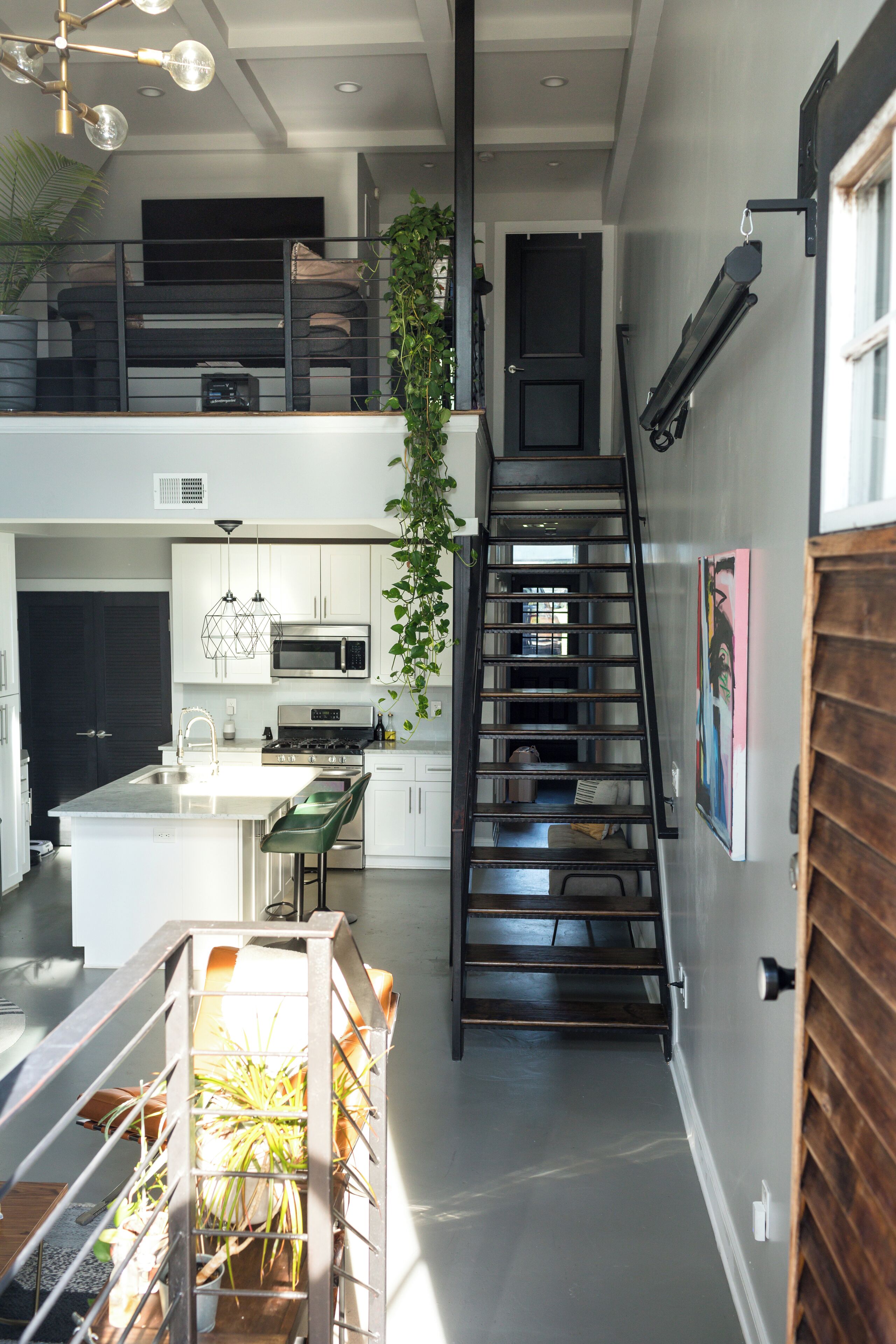 Stylish Two-Floor H ST Loft; Tonal Gym, Projector,  No Clean Fee