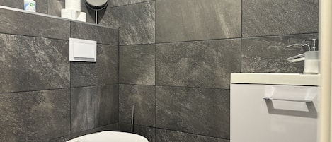 Ducha, secador de pelo, toallas