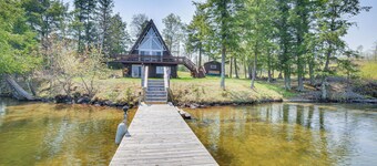 Upper Peninsula Lakefront A-frame Cabin w/ Dock