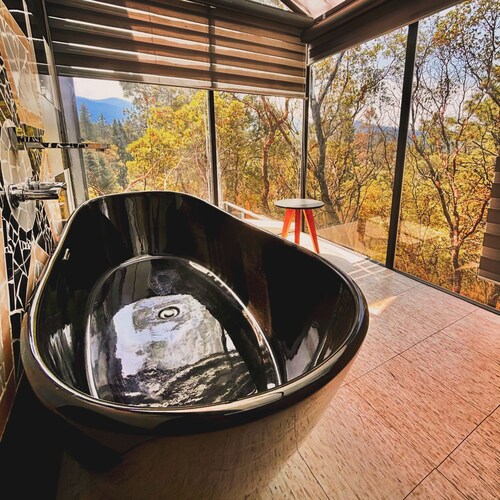 Chalet Panorámico EN EL Bosque CON Tina DE Baño