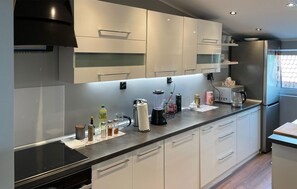 Fridge, oven, stovetop, dishwasher
