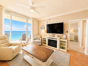 Smart TV, fireplace, video games, DVD player - Beach Club D1507-Gulf Front, King Adj Bed-Bunk Room-Sofa Sleeper-GRILL-Sleeps 9 (Gulf Shores)
