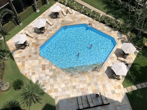 A heated pool