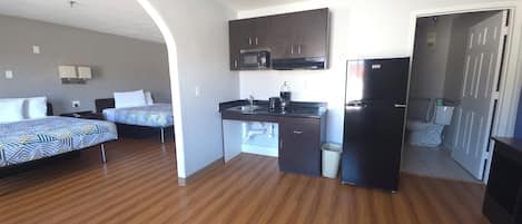 Desk, free WiFi, bed sheets