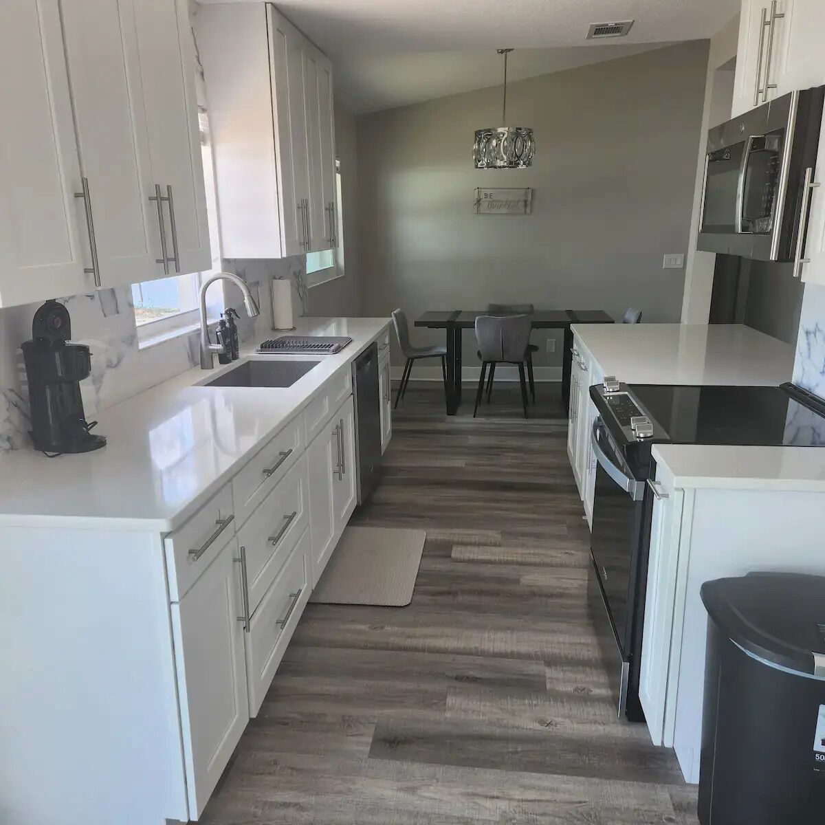 Microwave, oven, stovetop, dishwasher