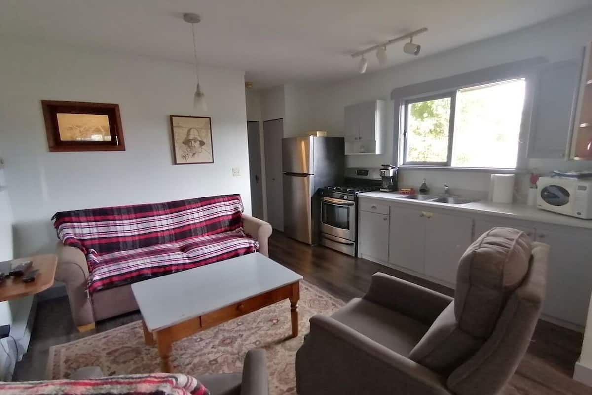 Comfort Cabin, Balcony | Living area | 42-inch flat-screen TV with satellite channels