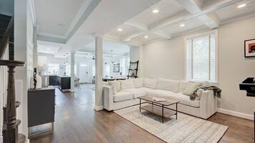 TV, fireplace, video games, stereo